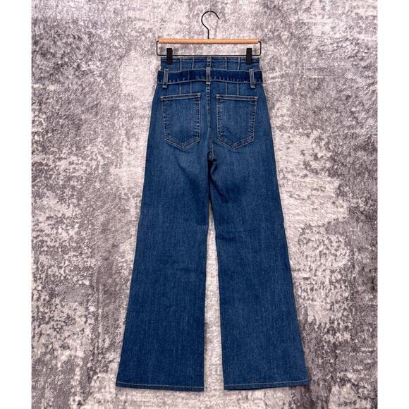 Veronica Beard Jeans 24 / 00 Womens Rosanna 13" Corset High Rise Wide Leg - Picture 2 of 8